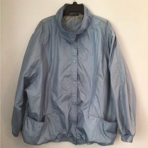 Haband Woman’s Shiny Blue Three Season Jacket. Size 4X